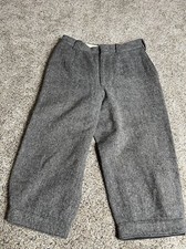Vintage Woolrich Knickers Wool Riding Pants Gray Talon Zipper USA Sz Small