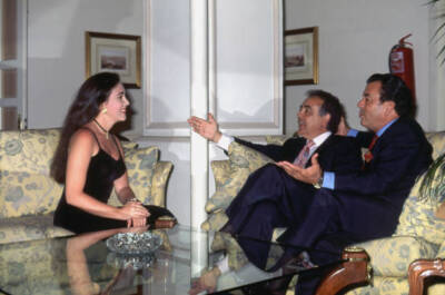 Spanish musical duo Los del Rio , with the Venezuelan dancer Dia- Old Photo 2