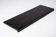 Treppenstufe Eiche Wildeiche 16 mm gebürstet schwarz lackiert RAL9011 DL Regal