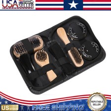 New Shoe Cleaning Polish Shine Care Kits Set For Leather Boots Shoes Sneakers US