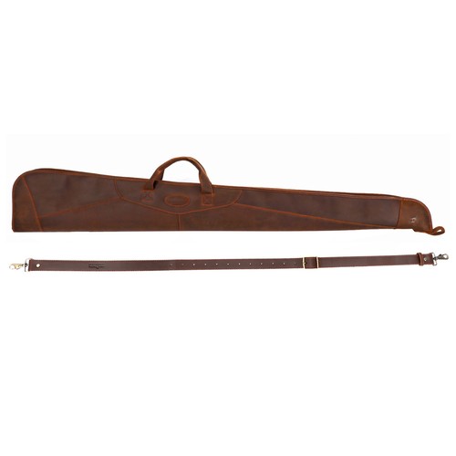 Tourbon Leather Shotgun Case Gun Slip Zippered Cover Bag Soft Padded Hunting NEW - Picture 12 of 22