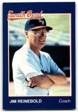 1988 Grand Slam Baseball Card Jim Reinebold a South Bend White Sox #16