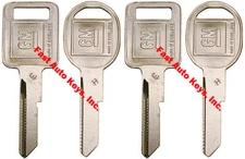 4 NEW GM Logo OEM "E" IGNITION +"H" DOORS/TRUNK Key Blanks Uncut 320404 + 320405