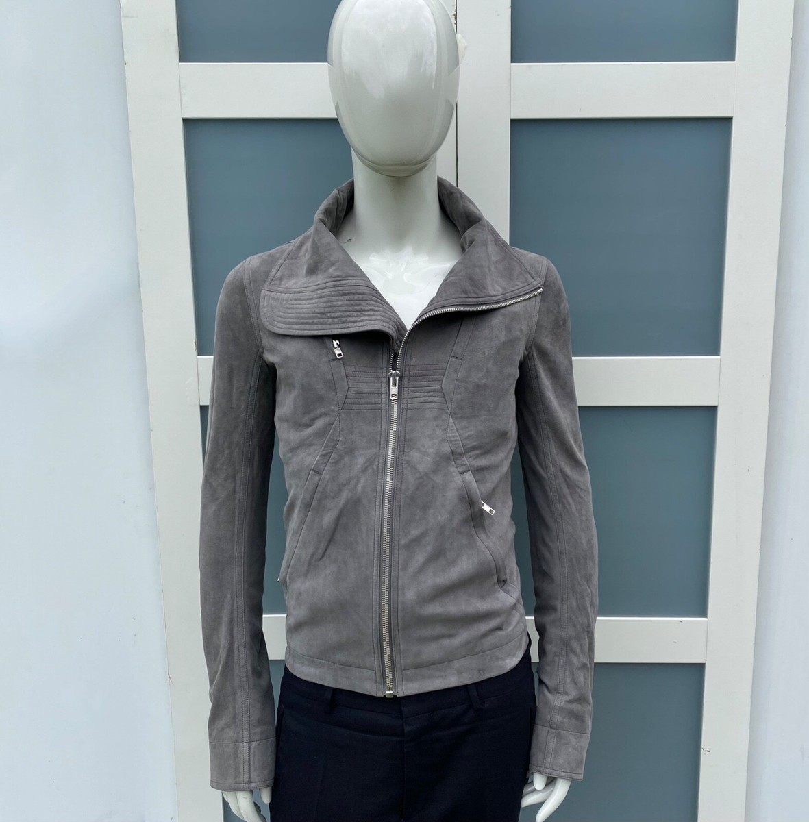 15SS rick owens ストュージーズ レザーライダースジャケット 46