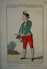 COLOR ENGRAVING FASHION COSTUME THEATRE MARTINET EP EMPIRE MEN VAUDEVILLE 1810
