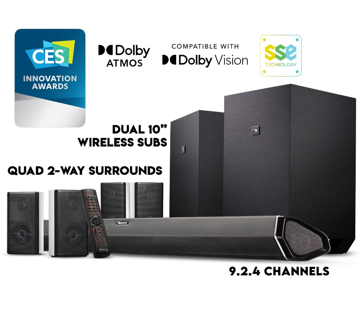 Nakamichi Shockwafe Ultra 1000W Soundbar Dolby Atmos/Vision A-  Condition