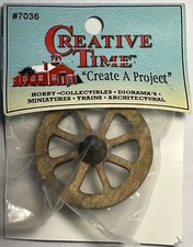 Vintage Mini Wagon Wheel Hobby Collectibles Dioramas Trains Dollhouse NOS