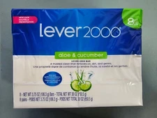 2 PACKs of Lever 2000 Aloe & Cucumber Soap Bar ~ 8 Bars @ 3.75 oz Each - 16 bars