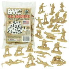 BMC-67014 "TAN Army Women Soldiers (36 pc)" 1/32 Plastic Toy Soldiers