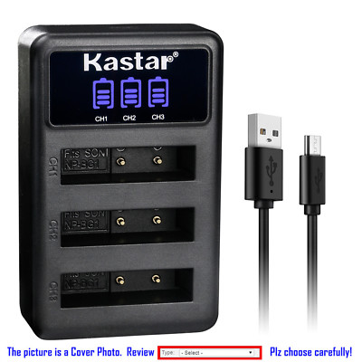Kastar Battery Triple Charger for Sony NP-BG1 FG1 Sony Cyber-shot DSC-H20 Camera