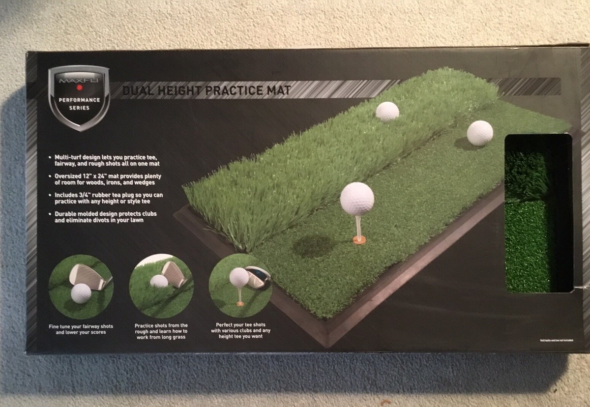 練習マットMAXFLI Dual Height Hitting Mat Maxfli Dual Height Golf Hitting Mat - Multi-Turf Practice