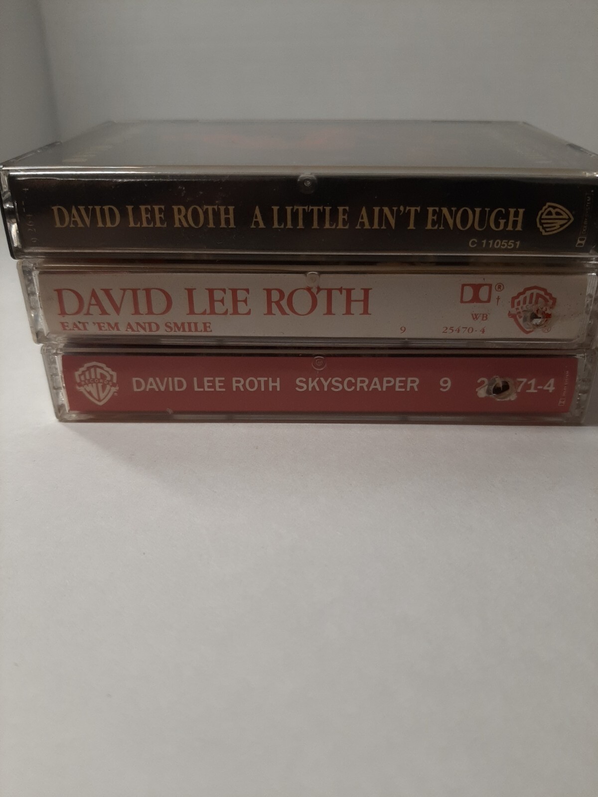 David Lee Roth Lot Of 3 Cassette Tapes A Little Ain't Nothing Skyscraper & More