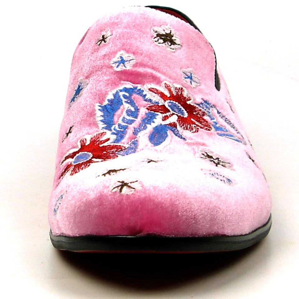 Mocasín FI-7413 Rosa Gamuza Flores Bordado Fiesso por Aurelio Garcia Foto 2 de 4