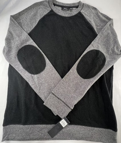 Marc Anthony Mens Black Gray Long Sleeve Crew Neck Pullover Sweater Size XL NWT - 第 1/7 張圖片