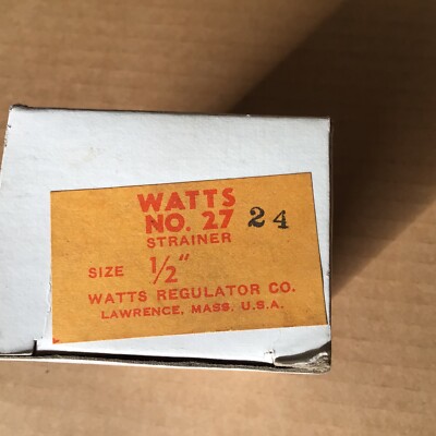Watts Regulator Strainer 27-1/2 