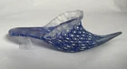 Murano Millefiori Art Glass Slipper/High Heel Shoe Frosted Ruffle Vintage