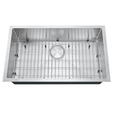 30in Single Bowl Stainless Steel Kitchen Sink Undermount w/ Faucet