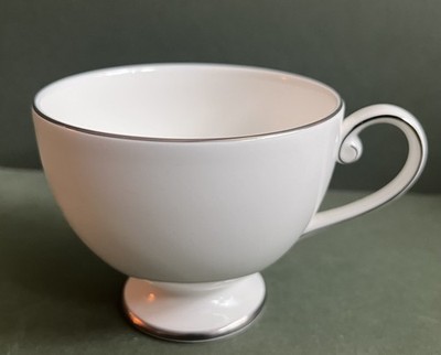 MIKASA ULTIMA + HK 301 CAMEO PLATINUM Super Strong Fine China Coffee/Tea Cup NOS