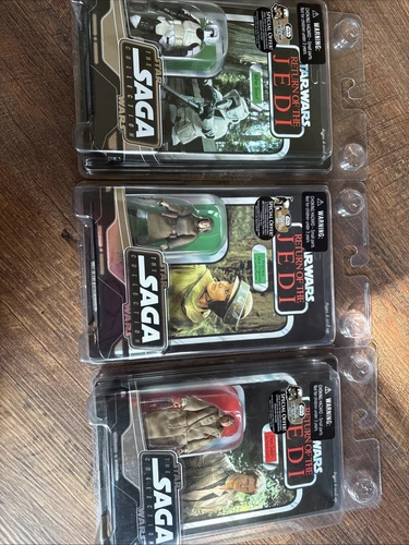 Star Wars Return If The Jedi Lot Of 3 Biker Scout, Princes Leia Organs, Han Solo