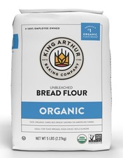 King Arthur 100 Organic Bread Flour, Unbleached, 5 lb 80 Ounce Pack of 1