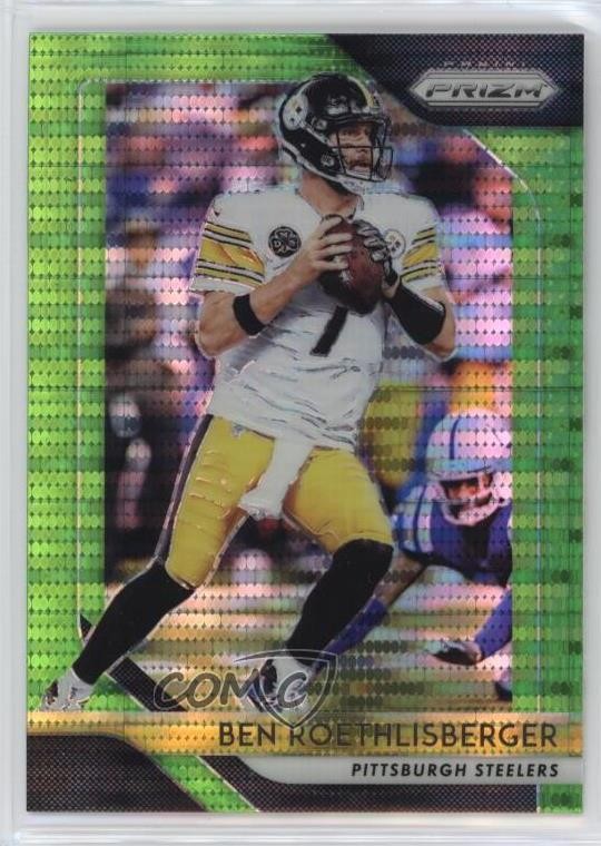 2018 Panini Prizm Neon Green Pulsar Prizm Ben Roethlisberger #31 k4s