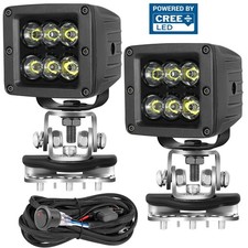 2x 3 120w Cree Led Pods Wa-pillar Hinge Bracket Wiring Kit Offroad 4wd Suv 12v 2x 3 120w Cree Led Pods Wa-pillar Hinge Bracket Wiring Kit Offroad 4wd Suv 12v