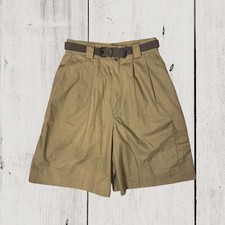 Vintage Condor Khaki Cargo Bermuda Shorts with Belt Size 6