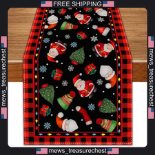 Christmas Table Runner 13x72 Inches Polyester Holiday Decor for Dining