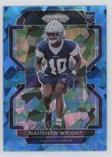 2021 Panini Prizm Rookie Blue Ice Prizm 39/99 Nahshon Wright #438 00am
