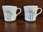 Corning Ware Corelle Shadow Iris Coffee Cups Vintage Made in USA GUC