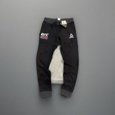 Official UFC Reebok HRSD Joggers Work Out Bottoms Gym Adults Black UK