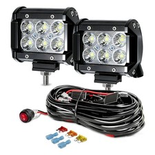 LED Light Bar 2PCS 36W 4 Inch Flood Spot Combo LED Work Light Pods Triple Row