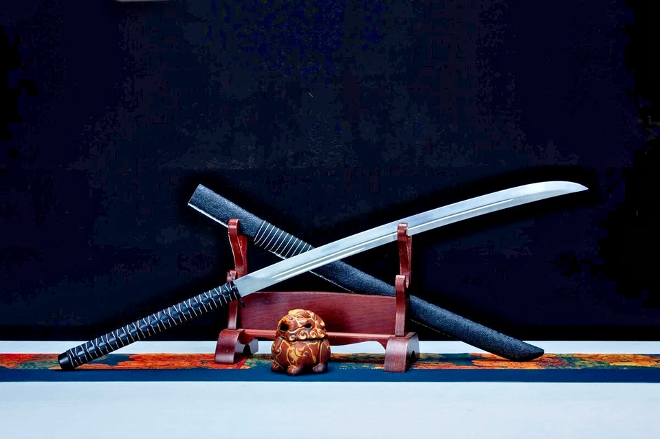 Espada espada china de batalla Kung Fu Dao 1095 hoja de acero al carbono katana afilada Foto 2 de 4