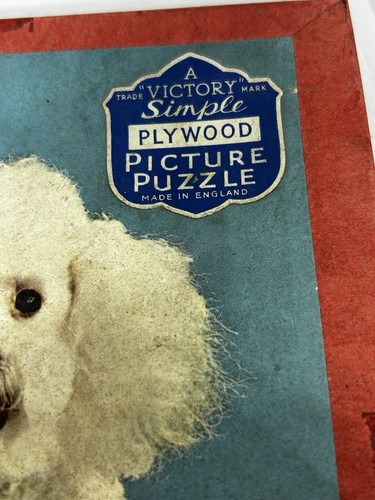 Vintage 'VICTORY' Wooden Children’s Poodle Picture Jigsaw Puzzle - Boxed - Picture 7 of 20
