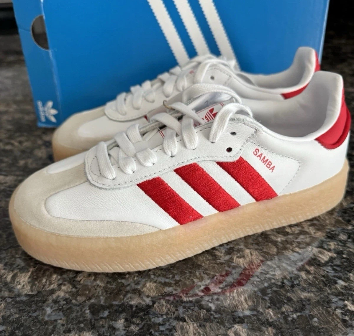 adidas Sambae White Scarlet Gum W for sale | eBay