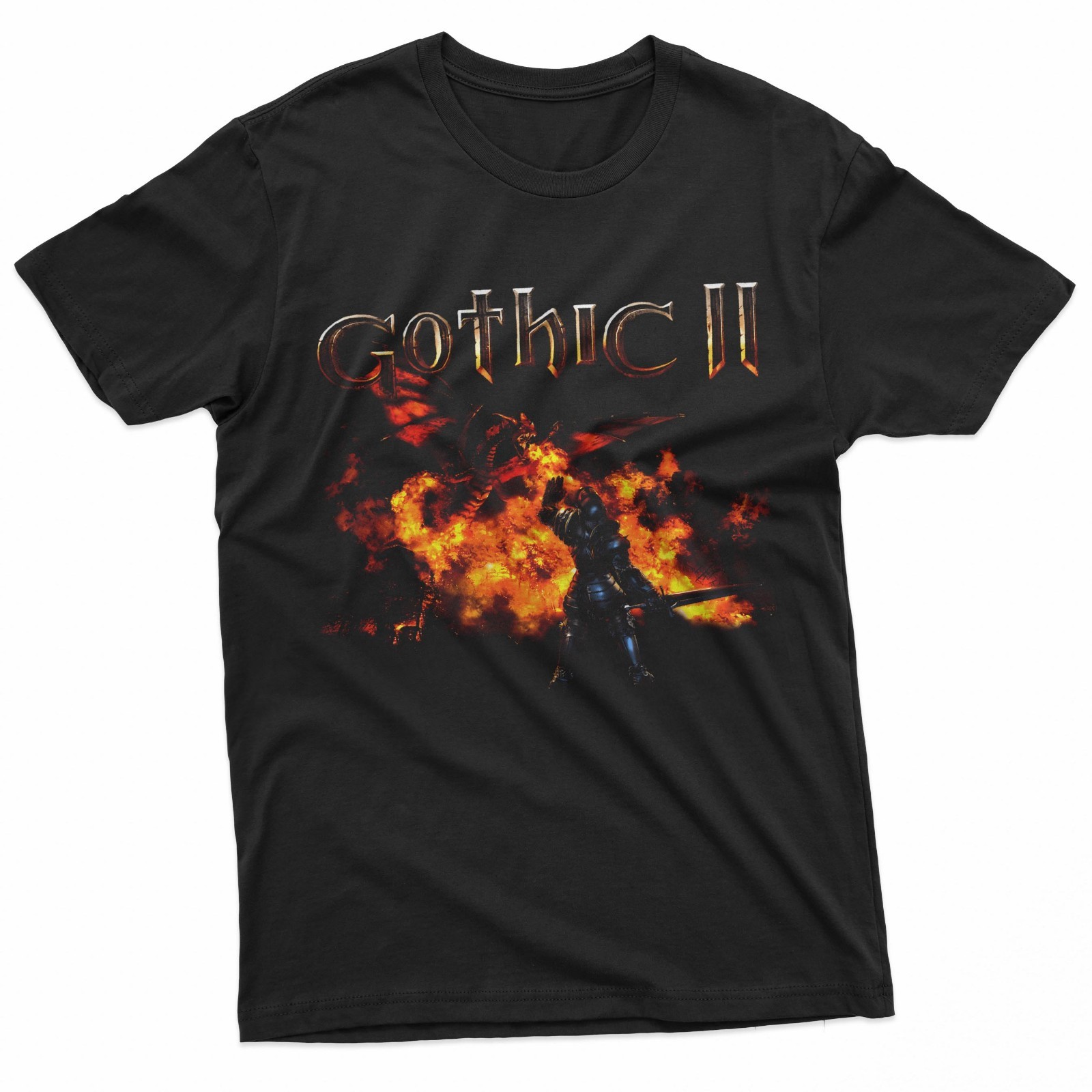 Gothic II Dragon Fight RPG Game T-Shirt