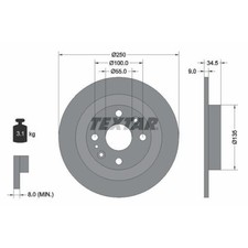 Disque de frein Mazda MX3