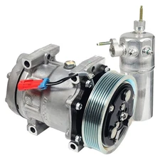 For Chevy C4500 Kodiak & GMC C4500 Topkick OEM AC Compressor w/ A/C Drier TCP