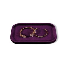 Resilient Velvet Jewelry Display Tray for Ring Earrings Bracelet Necklace, Fl...