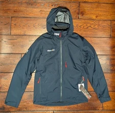 Helly Hansen Men's Crew Hooded Midlayer Jacket 2.0 - Navy Blue Size S - NWT