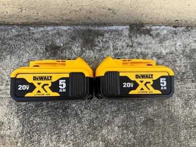 2-Pack DeWALT DCB205 20v 5ah Max XR Lithium Ion Power Tool Battery - Open Box