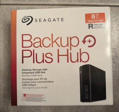 Seagate Backup Plus Hub 8 TB External Hard Drive - Black 2021 Model
