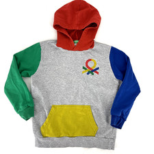 United Colors Of Benetton Kids Colorblock Hoodie Sweater SZ Large Rare 140cm