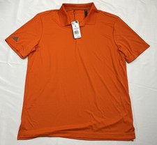 NWT Adidas Mens Performance Polo Golf Shirt - A230 - Mens Large - Orange - New