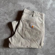 Carhartt Duck Painter Pants Gray W33 L28 Wide Thick Japan