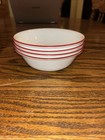 Corelle Red Rim Cereal Soup Bowls  6 1/4" Set Of 4 Bandhani Set EUC USA MADE