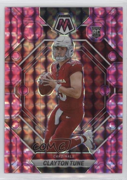 2023 Panini Mosaic Rookies Pink Camo Prizm Clayton Tune #302 Rookie RC 10ps