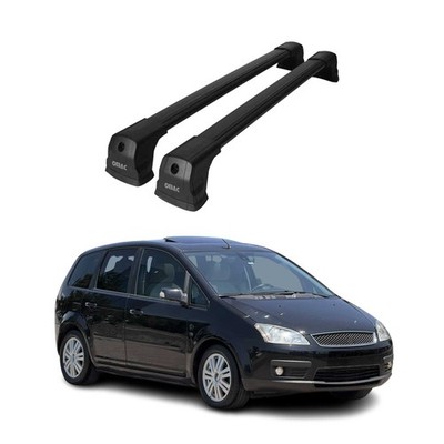 Dachträger Gepäckträger für Ford Focus C-Max 2003-2010 Grundträger Alu Schwarz