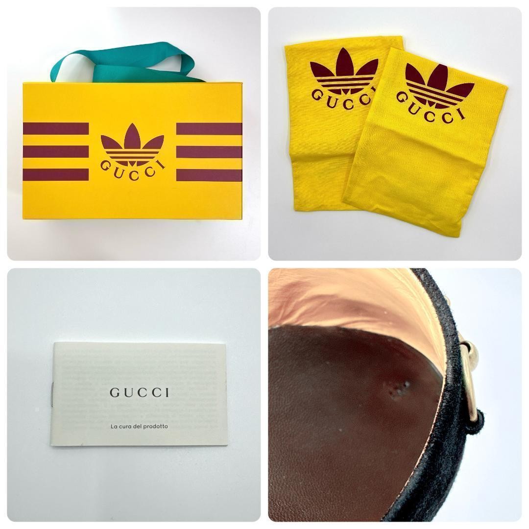 GUCCI Mules Sandals Frat Horsebit Adidas Suede Black EU35/US5 116136c thumbnail 10