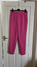 Reserved Pink High-Waisted Tailored Tapered Style Trousers Size M